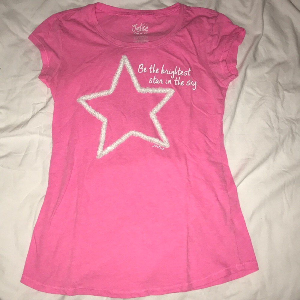 Girls pink short sleeve tee shirt